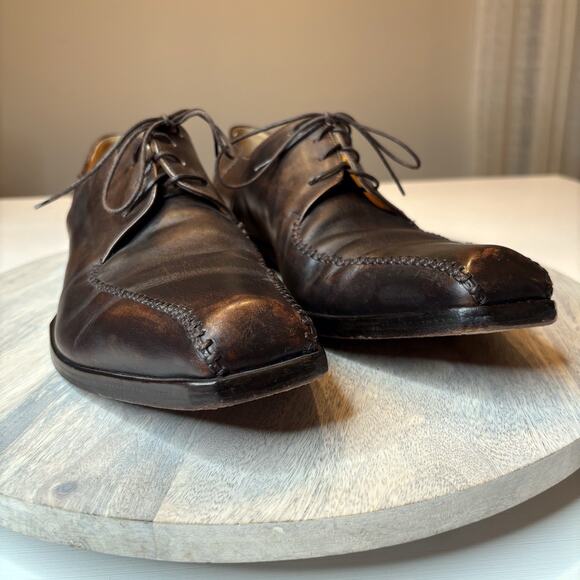 Oliver Sweeney Interlock Oxford Men\'s Brown Leather Shoes US Size 9.5 main image 9